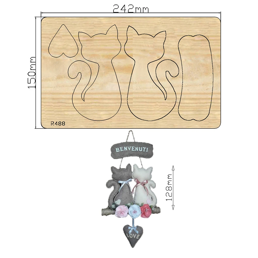 Новые деревянные Вырубные штампы Cat скрапбукинг сделай сам подходят для