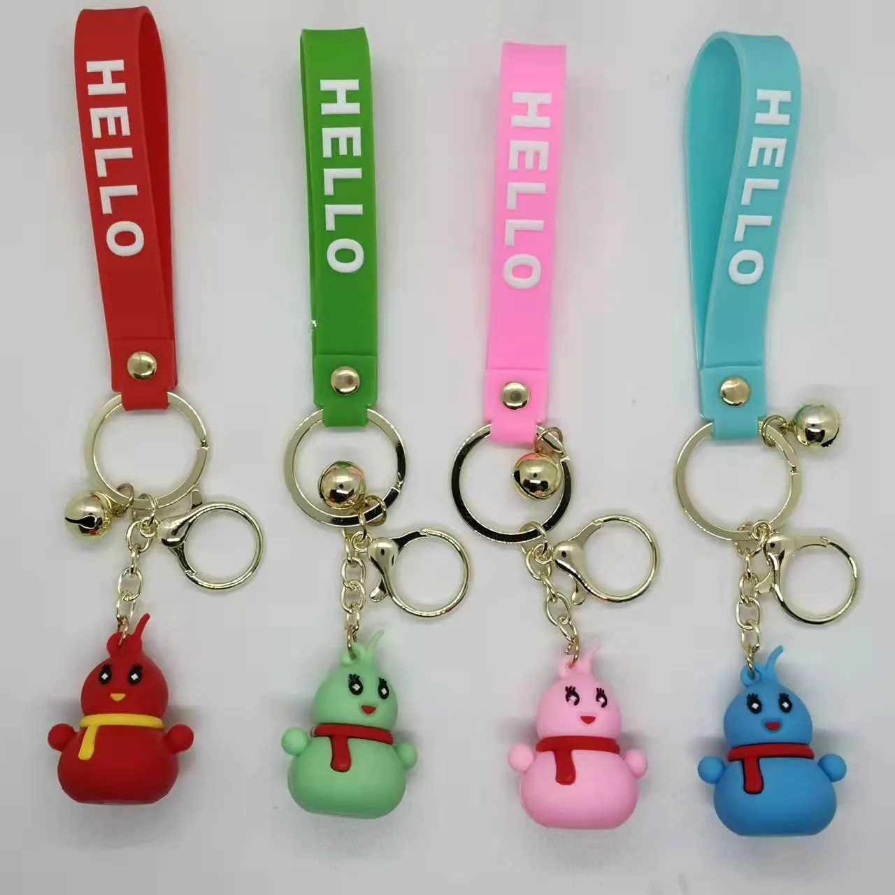

New Creative Happy Gourd Keychain Pendant Couple Bag Car Key Chain Accessories Gift