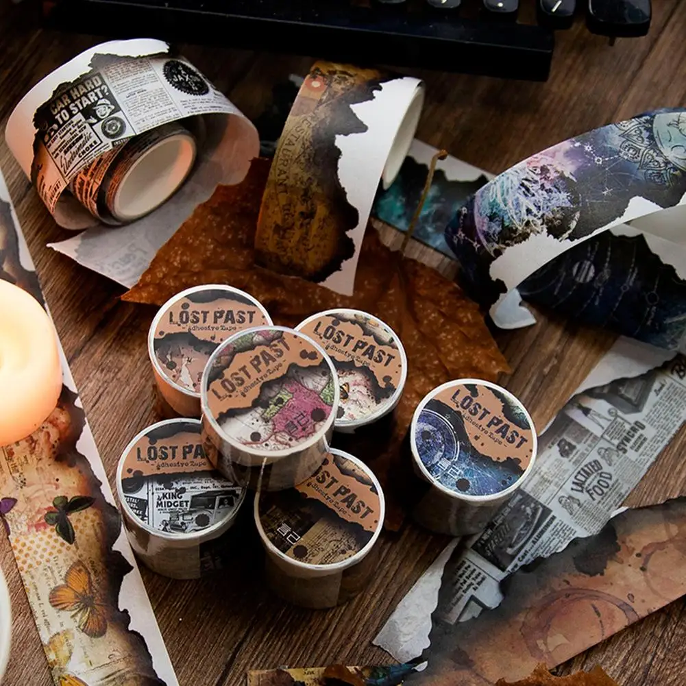 

3.5x200cm Vintage Hand Ledger Diy Material Decoration Sticker For Journal Scrapbooking Letter Card Frame Diy H7h5