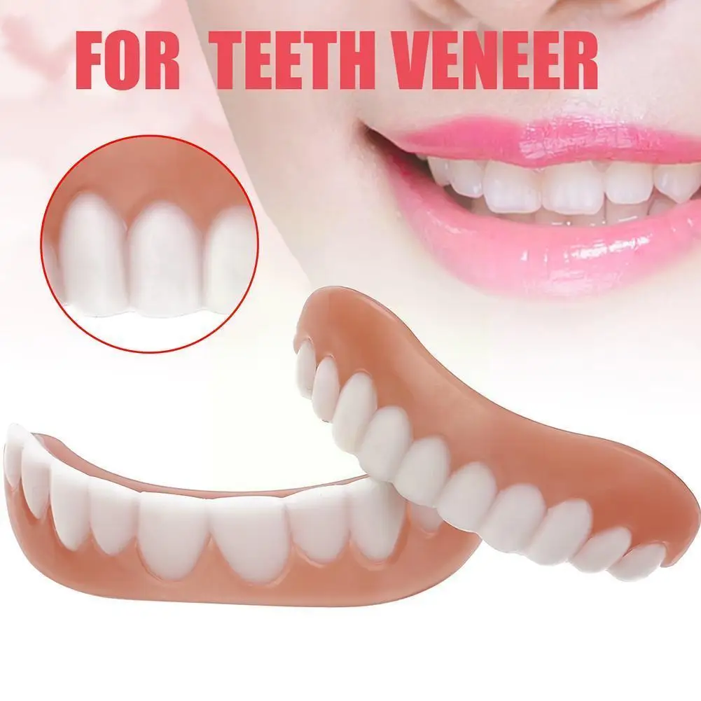 

New 4th Generation Denture Teeth Sticker Silicone Simulation Dropshipping Down And Braces Teeth Up Teeth E2n7