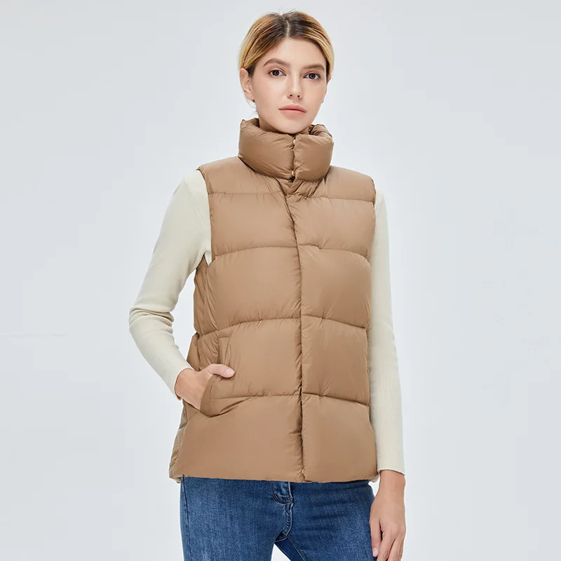 

Quality New Winter High 2023 90% White Duck Down Vest Jackets Sleevelss Puffer Waistcoat for Women Thick Windproof Parkas
