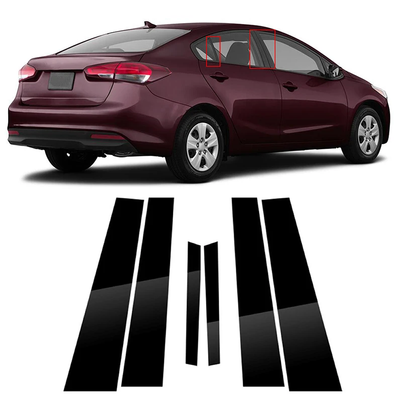 

Подходит для Kia Cerato K3Forte 2014 2015 2016 2017-2018, столбики для окон и дверей автомобиля, комплекты накладок, декоративные глянцевые черные