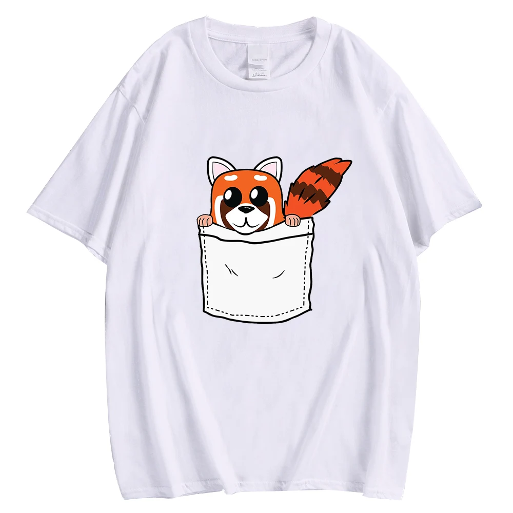 

CLOOCL Funny Woman Tshirts Fashion Brand Cute Animals Fox Pocket Chest Printed Tees Harajuku Graphic Woman Tshirts Dropshipping