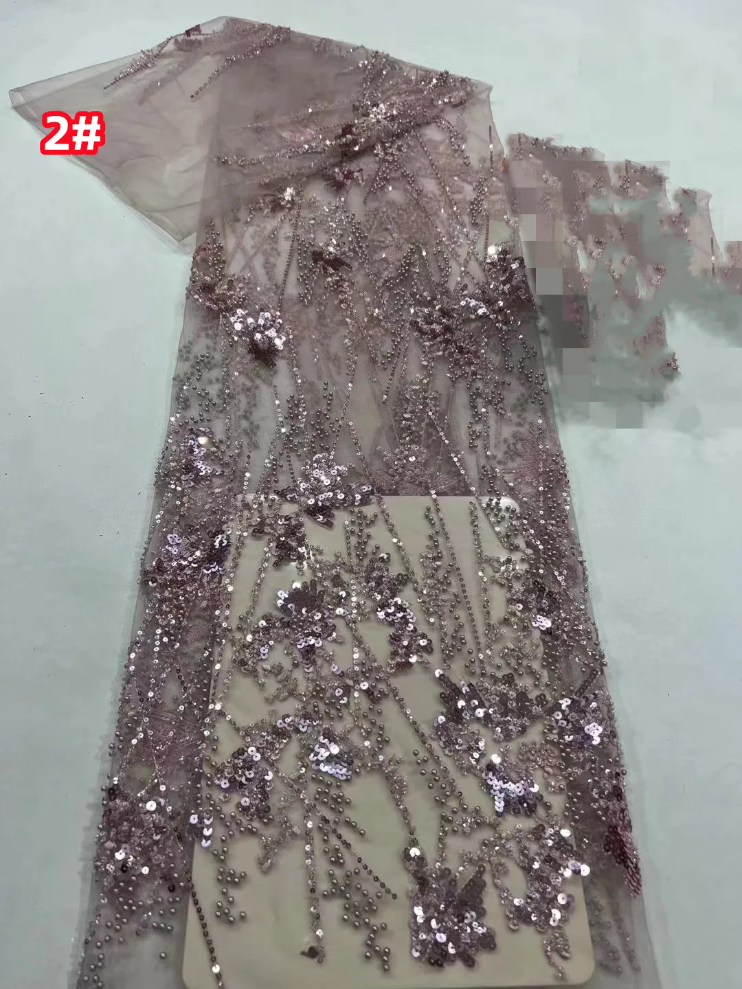 

Новое изысканное кружевное Сетчатое платье с бусинами и цветными блестками, французское винтажное модное вечернее платье, свадебное платье
