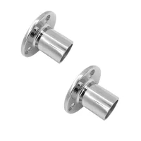 2PCS 316 Stainless Steel 90 Degree Marine Boat Hand Rail Fitting Round Stanchion Base For Pipe 22mm 25.4mm Dia Boat Accessories