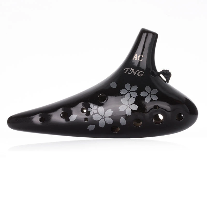 

Tung Flower Ocarina for Beginners Chinese Style Classical Ac Professional Performance Handmade Glazed Orff Musical Instruments