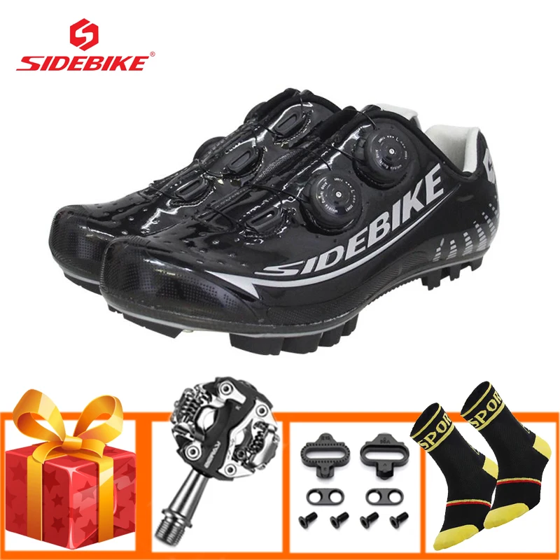 

Sidebike Carbon Fiber Mountain Bike Shoes For Men Wear-Resistant Self-Locking Sapatilha Ciclismo Outdoor Mtb Cycling Sneakers