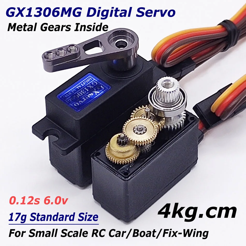 GXServo GX1306MG 4 кг 17 г 6 0 В высокоскоростные цифровые металлические шестерни