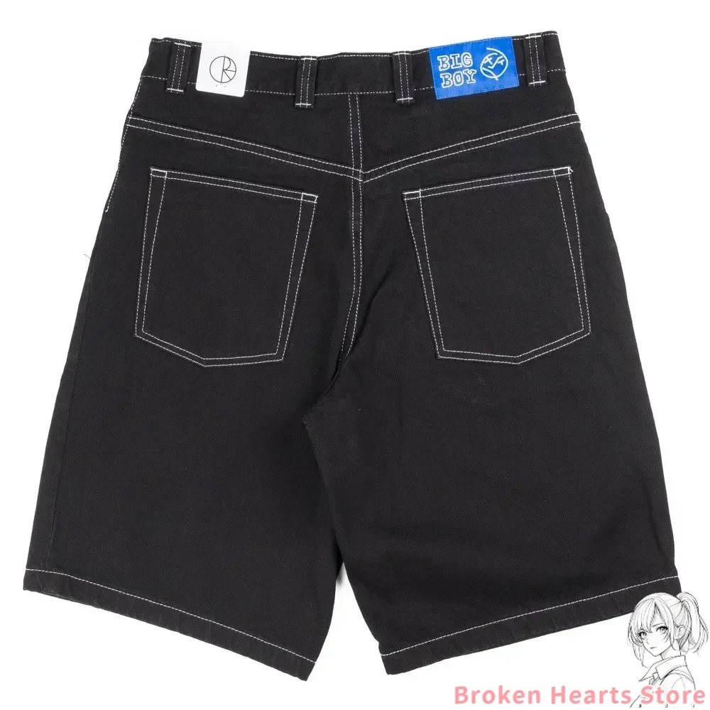 Harajuku 2024 хит продаж джинсовые шорты в стиле хип-хоп спортивные штаны с вышивкой и