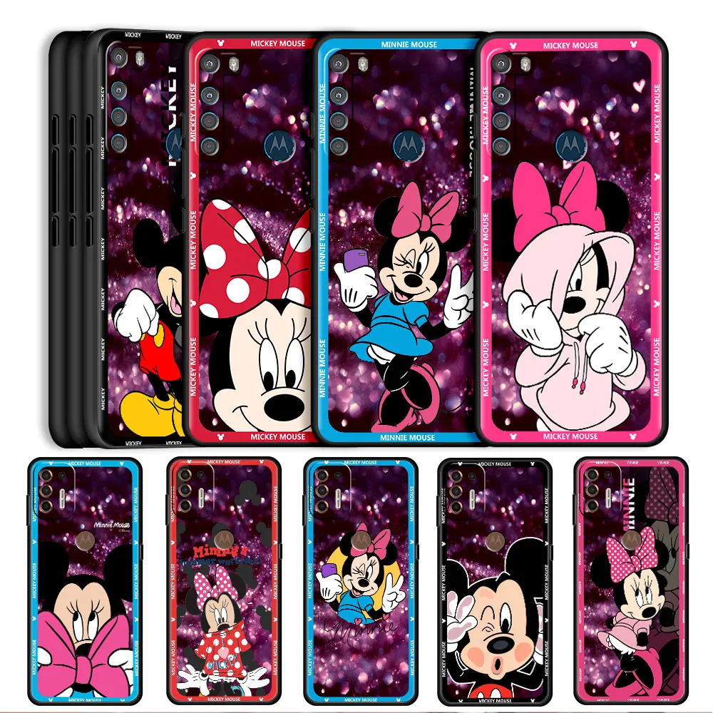 

Disney Mickey Mouse New Case For Motorola Moto G30 G50 G60 G8 G9 Power One Fusion Plus E6s Soft Phone Coque Black Tpu Capas