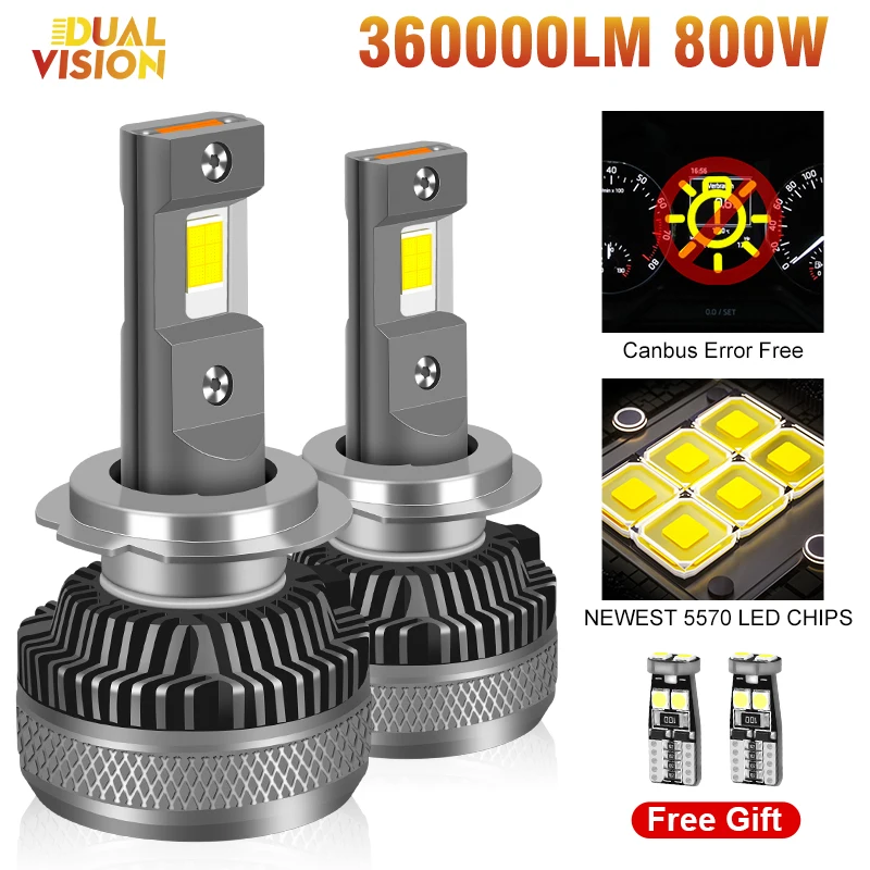 

H7 H4 LED Lights Canbus 360000LM 800W H1 Car Headlight Bulbs 5570 CSP 6000K H8 H9 H11 HB4 HB3 HIR2 9005 9006 9012 Auto Fog Lamps