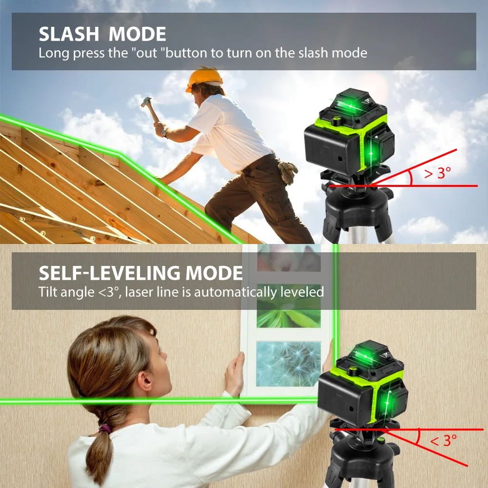 Самонивелирующийся лазерный уровень 16 линий 360 горизонтальных и вертикальных