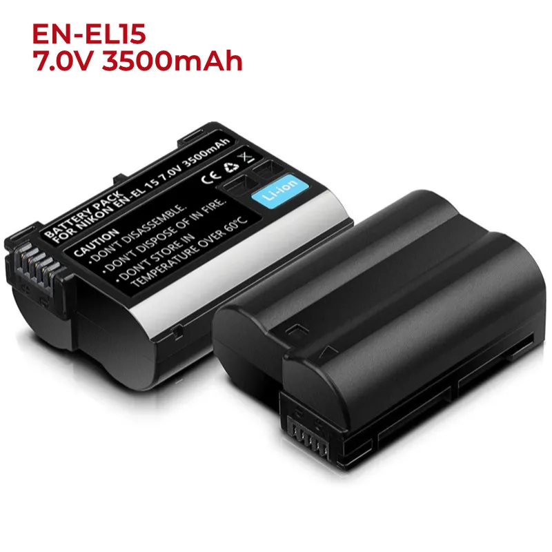 

1-5Pack of EN-EL15 7.0V 3500mAh Batteries for Nikon D850,D7500,1 V1,D500,D600,D610,D750,D800,D810,D810A,D7000 Digital SLR Camera