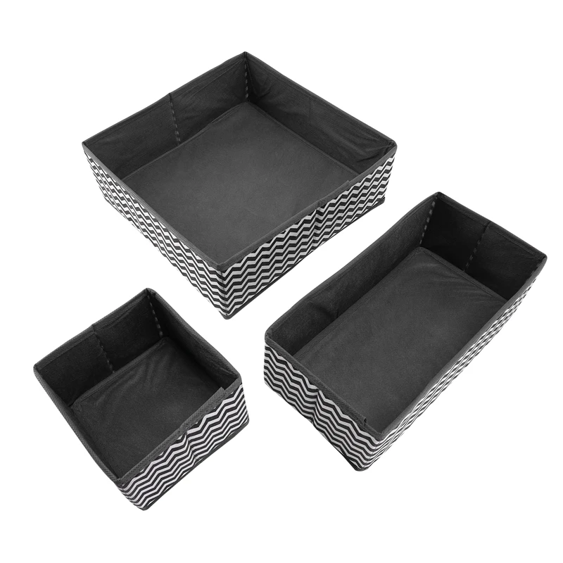 

Fabric Dresser Drawer Dividers Set Of 8 Wardrobe Closet Organizers Foldable Storage Box For Socks Underwear Bras Ties Toys