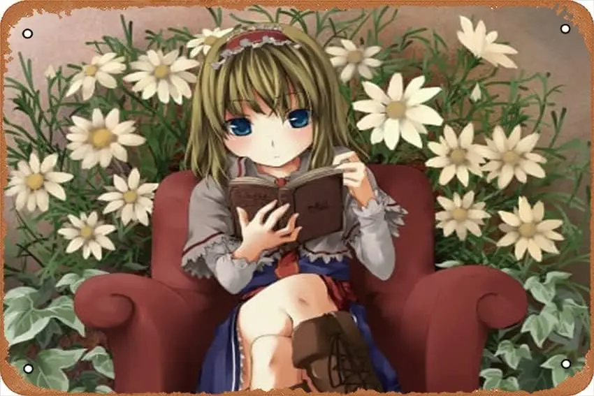 Cirno аниме、комикс、Мультфильм 、Постер фильма 8x12 дюймов металлическая винтажная