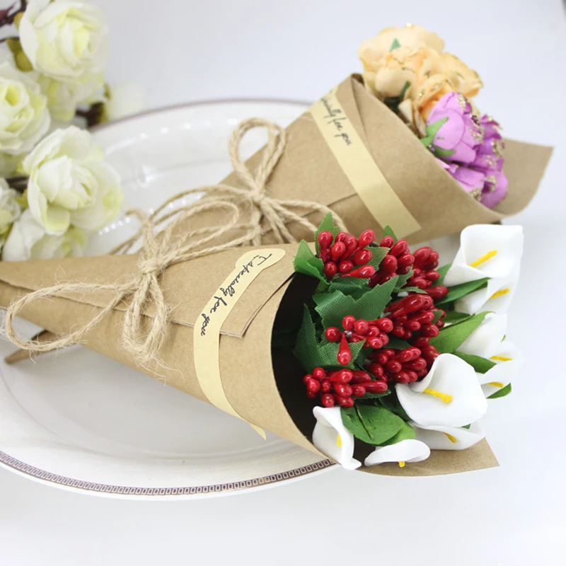 

50pcs Wedding Confetti Cones Decor Wedding Decoration Kraft Paper Party Decor