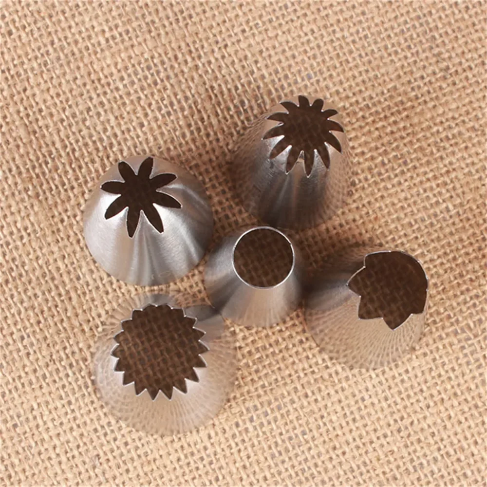 

Stainless Steel Large Flower Mouth Cream Nozzle Fondant Cake Baking Decorating Tools Lcing Nozzles Pastry Decorate