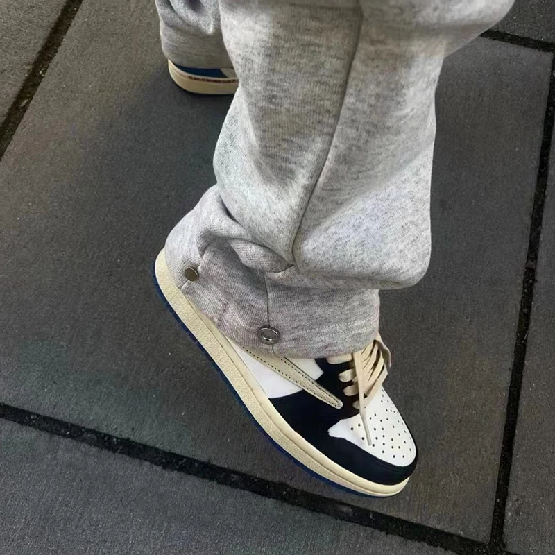 Брюки-клеш мужские ASKYURSELF брендовые модные уличные штаны с подолом на пуговицах