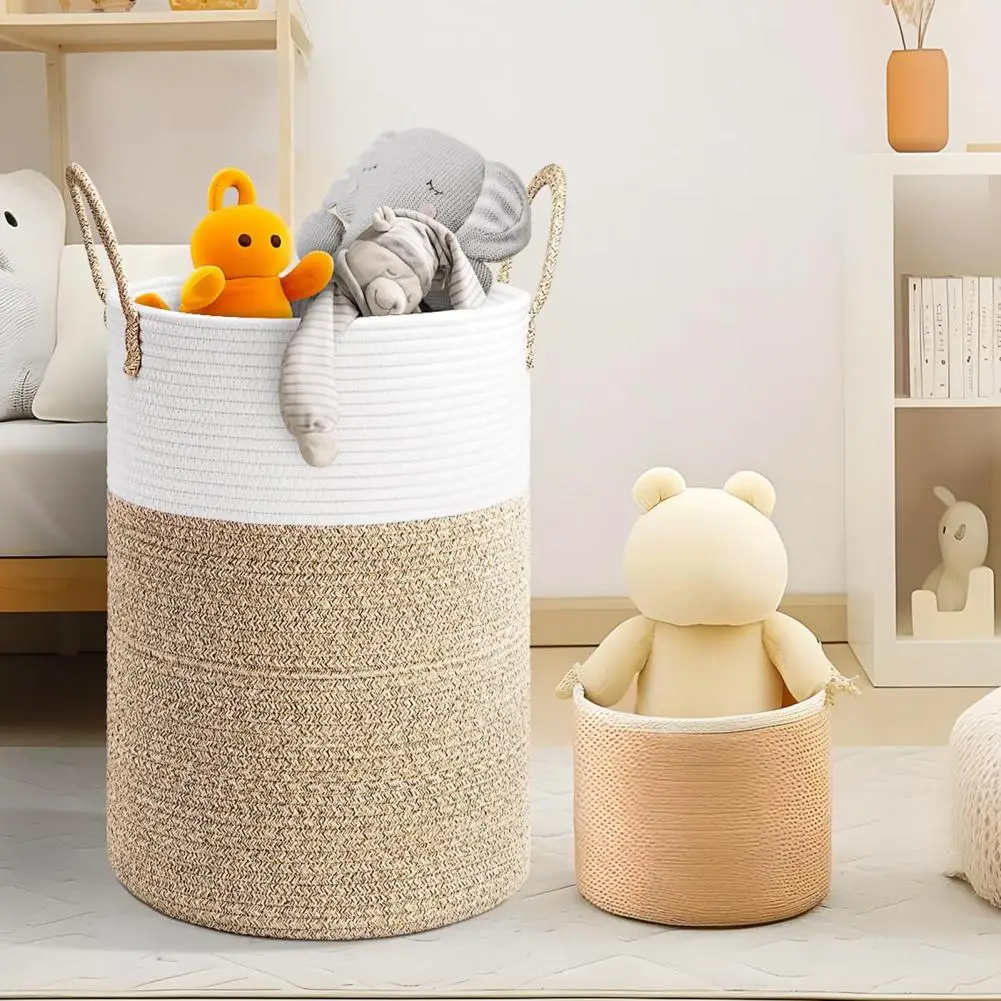 

Sundries Organizer Large-capacity Laundry Basket for Dirty Clothes Toys Blankets Durable Storage Solution for Home Bathroom