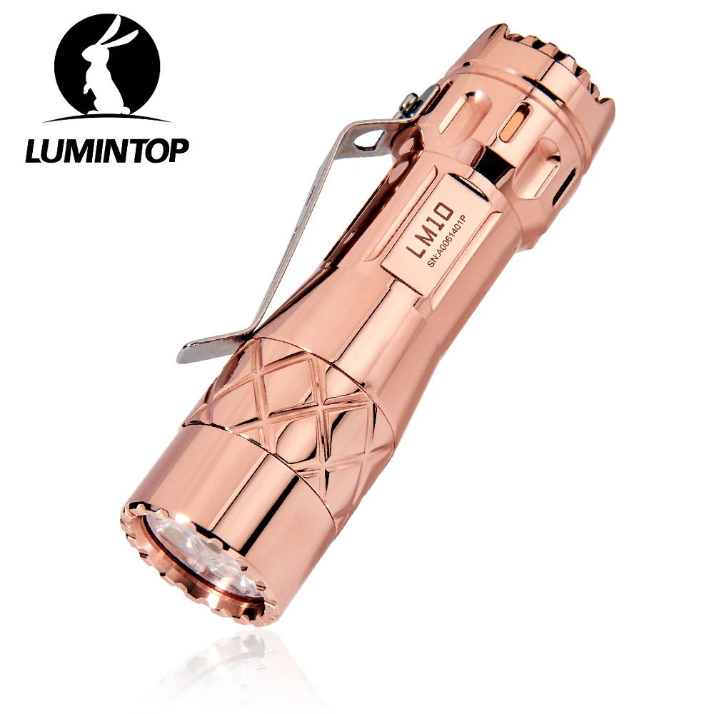 Mini Outdoor Lighting IPX8 Waterproof Copper EDC Flashlight LED Torch Light Powerful Self Defense 2800 Lumens 18650 Battery LM10