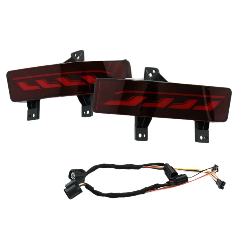 

1Pair Car Rear Bumper Light Brake Light Dynamic Turn Signal LED Reflector Lamp Rear Fog Light For Honda CRV 2020 2021