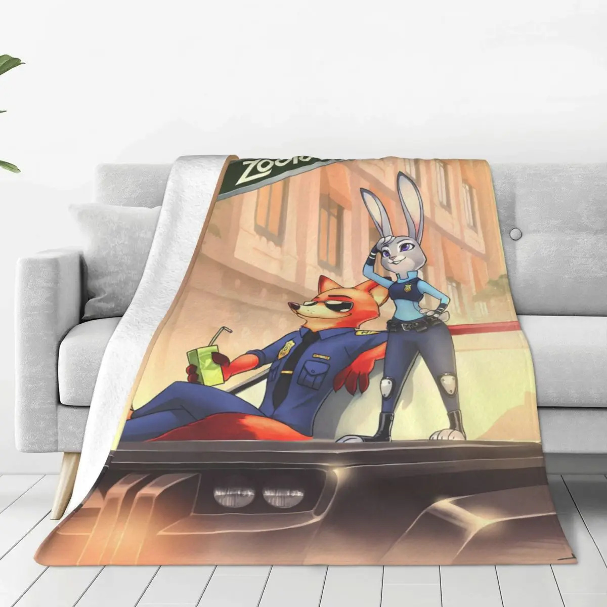 Одеяло Zootopia Cool Judy Nick для пикника фланелевое одеяло дивана кресла дивана-кровати