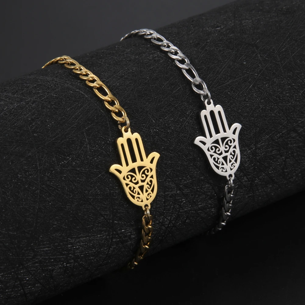 

Jeshayuan The Hamsa Hand Bracelets For Women Evil Jealousy Hand Of Fatima Amulet Jewelry