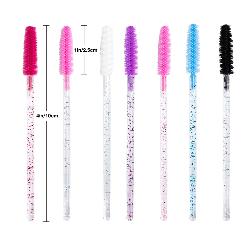 Одноразовая силиконовая Бриллиантовая расческа для ресниц тушь аппликатор