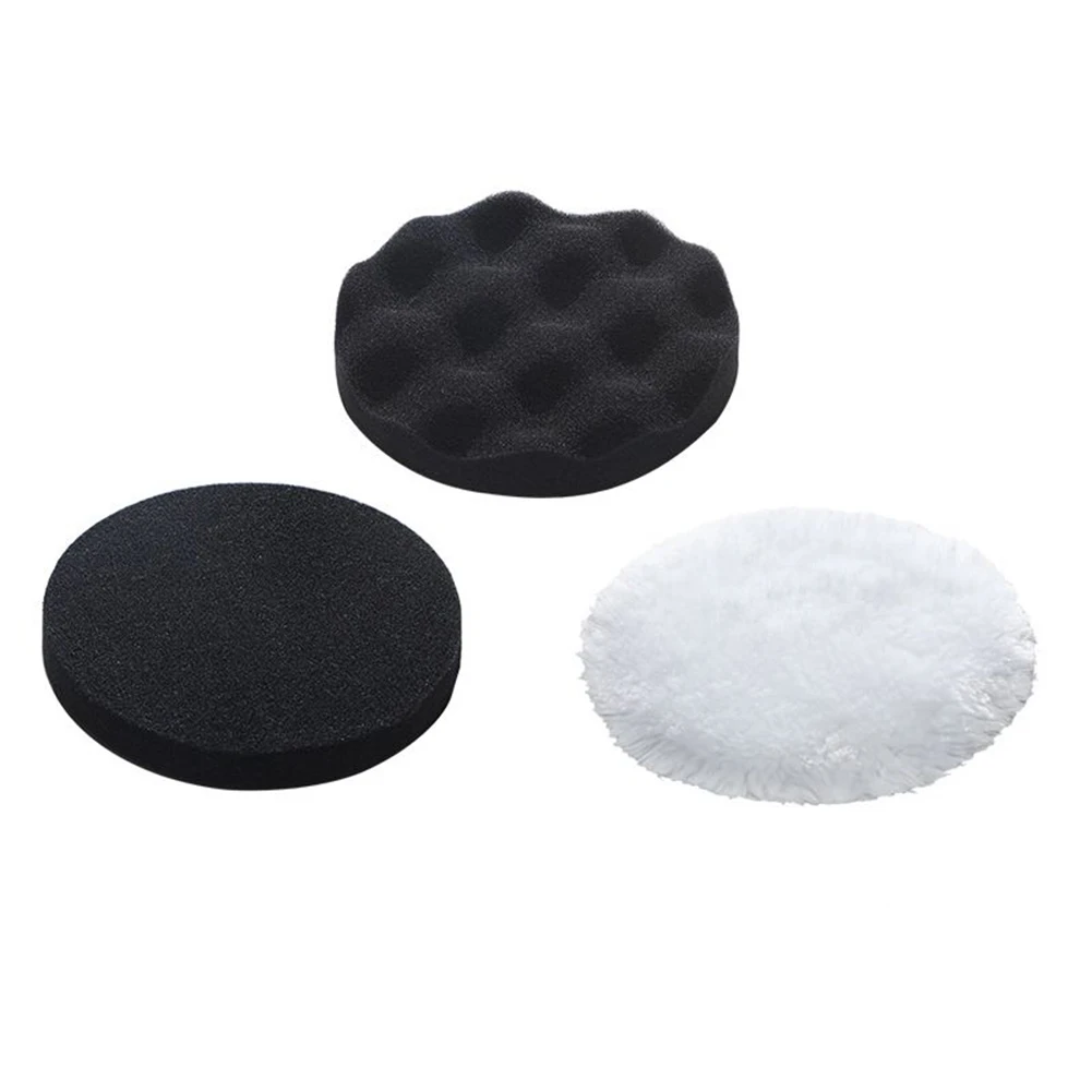 Car Polisher Buffer Polishing Pads 125mm/4.92inch Accessories Black/White Electric Polishing Machine Replacement