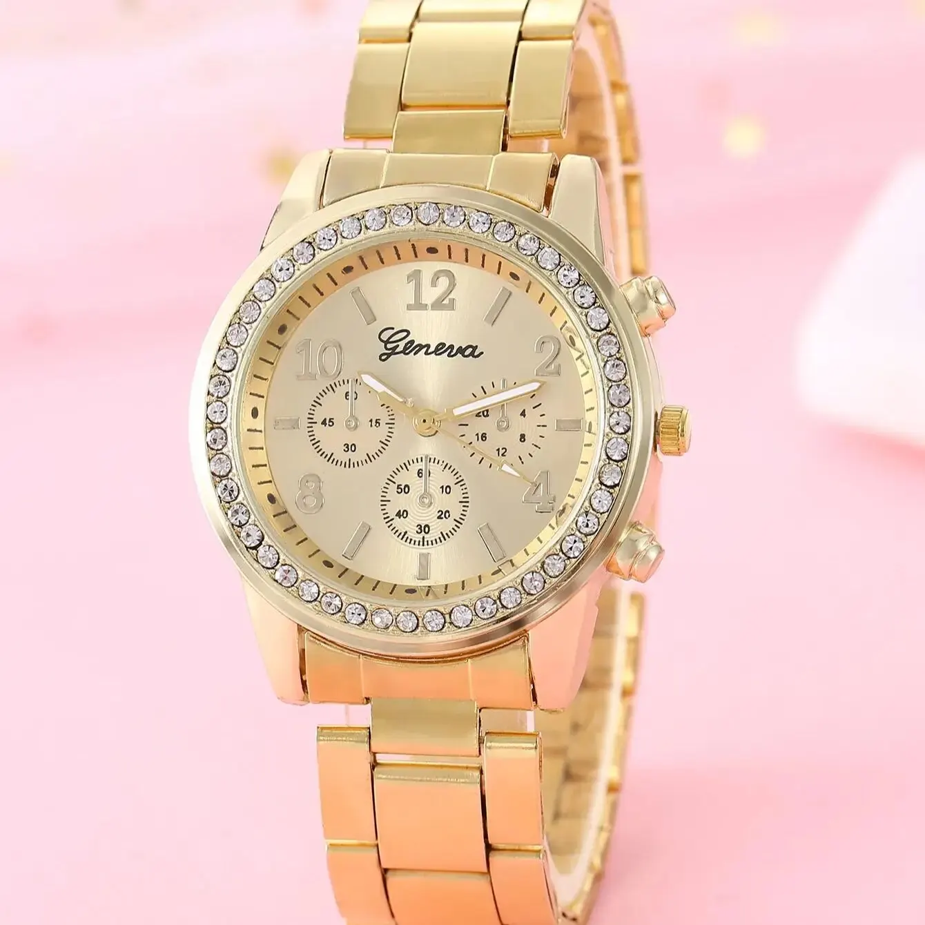 2 шт. женские кварцевые часы с тремя глазами и браслетом