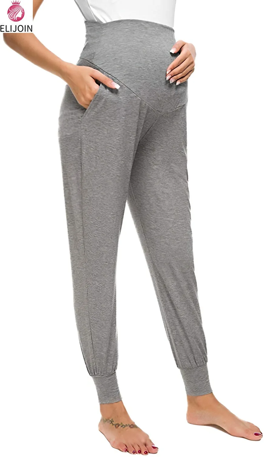 

pregnant women's trousers women's new pregnant women's trousers yoga sports pants European and American women's yoga multicolor