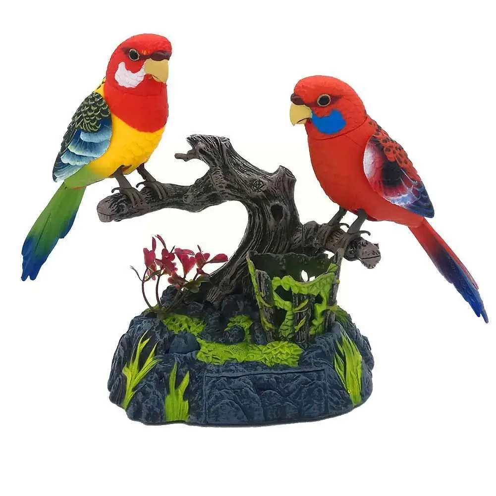 

Electronic Singing Birds Operated Toys Simulated Induction Voice-Activated Parrots Pets Control Moving Talking Sound Y1C9