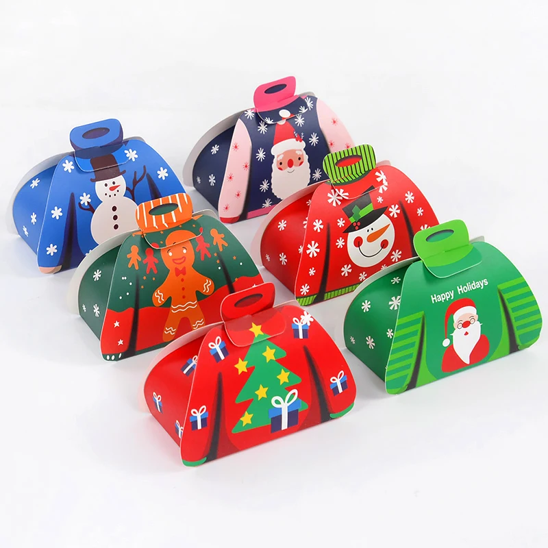12 шт. Рождественский свитер в форме конфетного печенья подарочная упаковочная