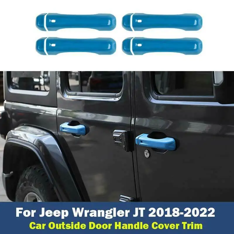 

Для Jeep Wrangler JT 4DR 2018-22 светло-голубая внешняя крышка ручки двери