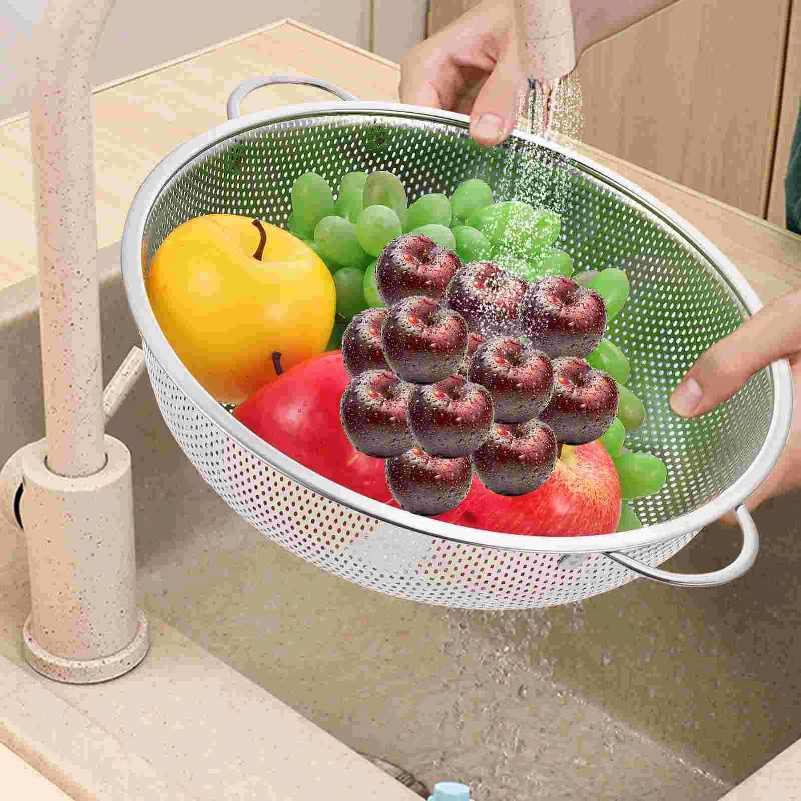 Бинауральная корзина для слива дуршлаг сито мелкой сетки бытовой контейнер