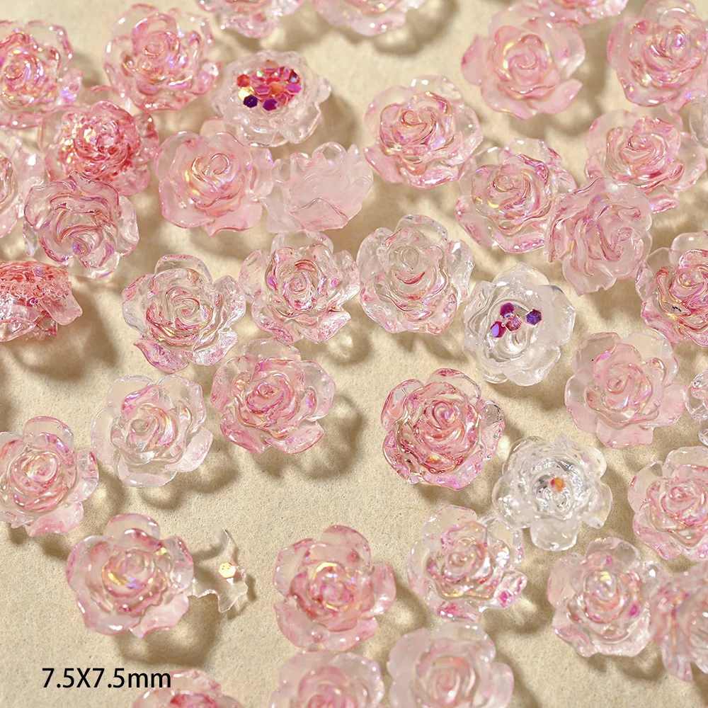 100 шт. прозрачные подвески для ногтей 6/8 мм