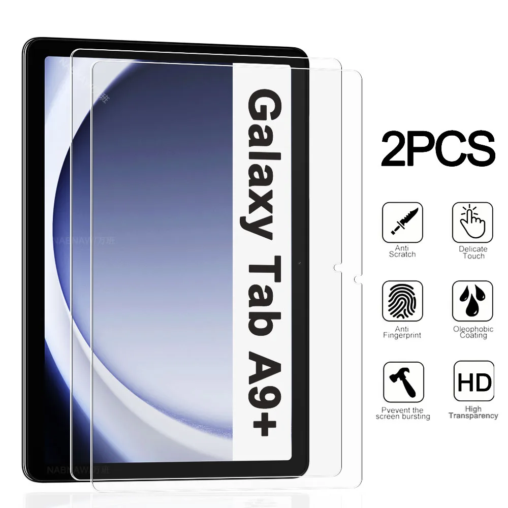 2 шт. HD защита экрана от царапин Закаленное стекло для Samsung Galaxy Tab A9 + Plus SM-X210 X215 X216 5G