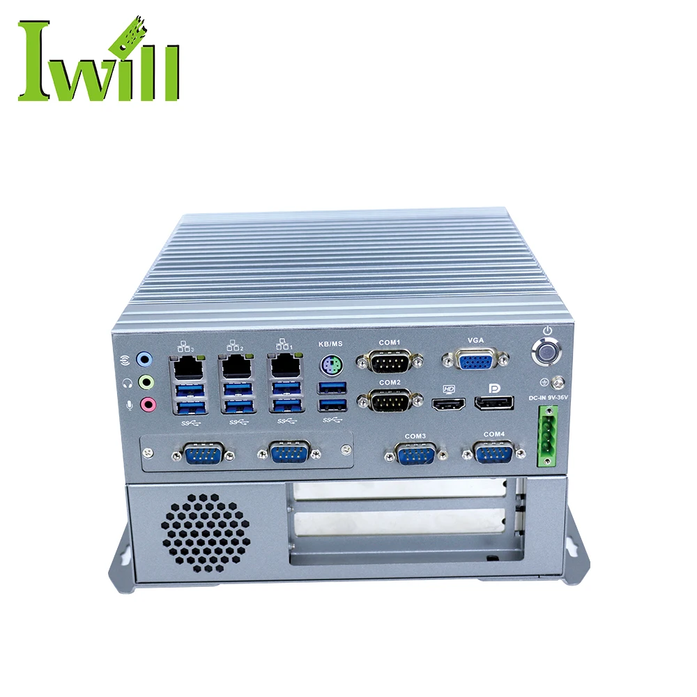 

Vpro Technology DC 24V embedded barebone system IBOX-708B fanless industrial pc core i3 6100T with PCIE X16 slot