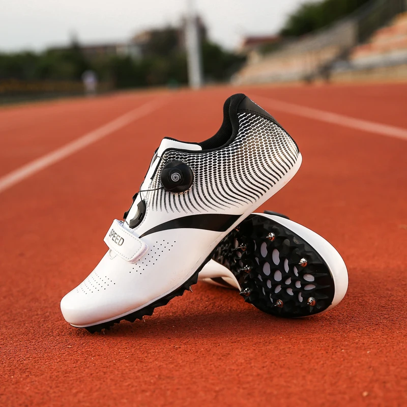 Running Sprint Shoes Track and Field Shoes Men Women Breathable Lightweight Professional Athletic Running Shoes Training Shoes