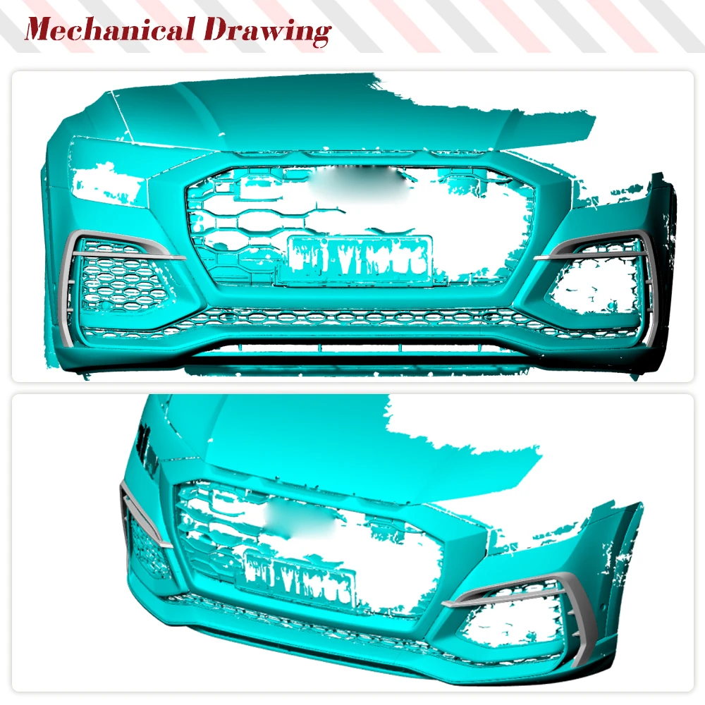 Передний бампер автомобиля передняя противотуманная фоторамка отделка для Audi RSQ8