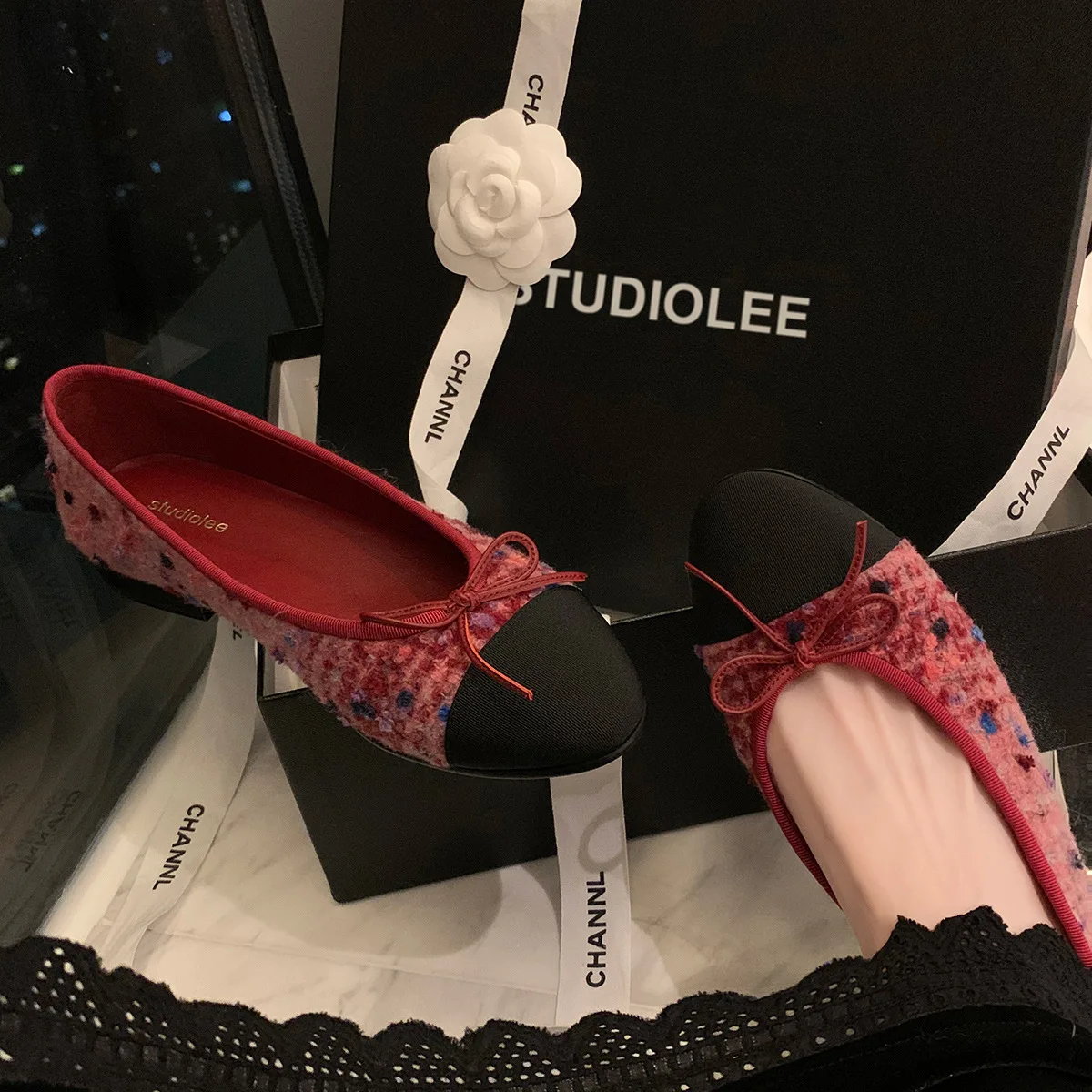 

Women's Shoes 2023 Spring New Brand Single Shoes Bow Design Women's Fashion Elegant Casual Flat Ballet Shoes