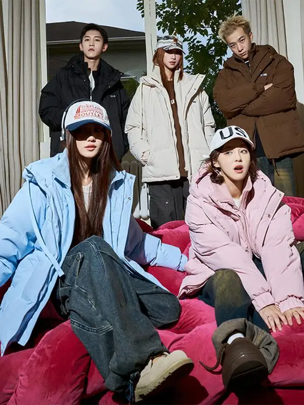 Wassup Fake Двухсекционная куртка на хлопковой подкладке для мужчин и женщин зима 2024