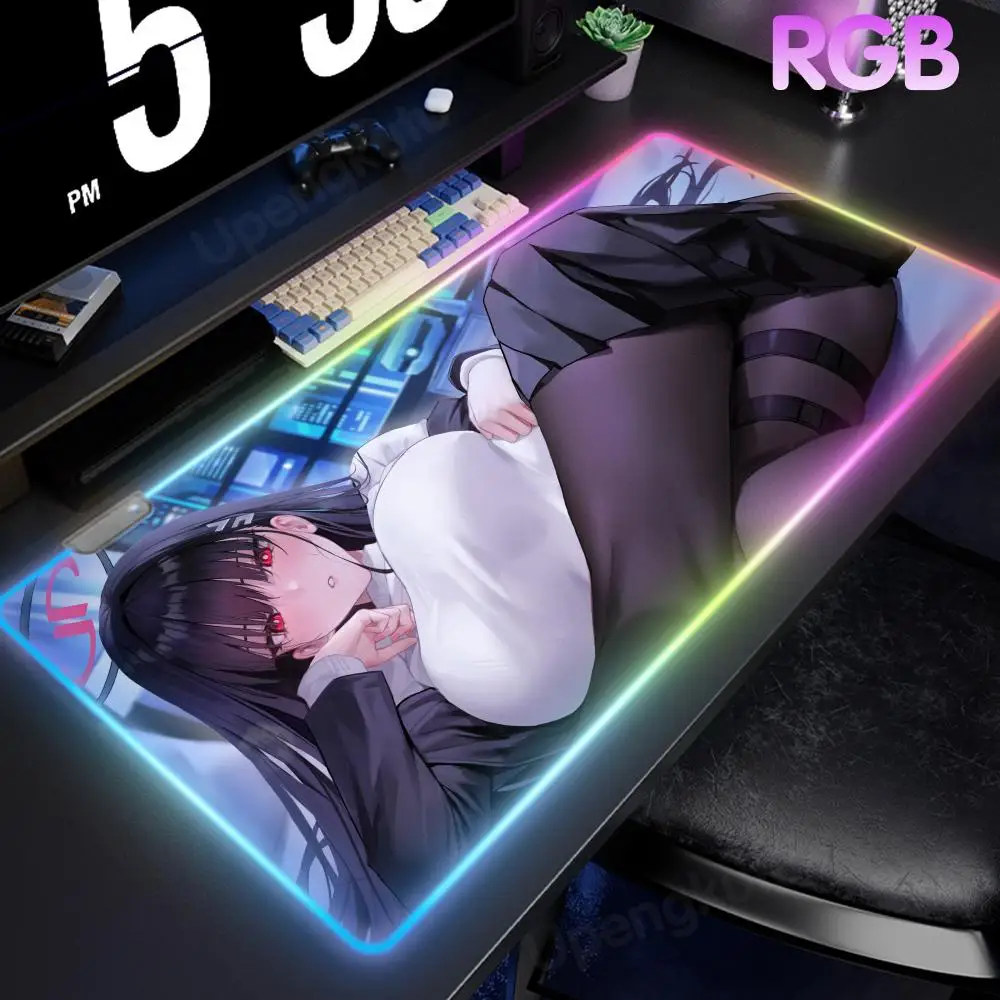 Коврик для мыши R_rio Almohadilla De Escritorio RGB 3 мм Teclado Pad LED Большой геймерский коврик