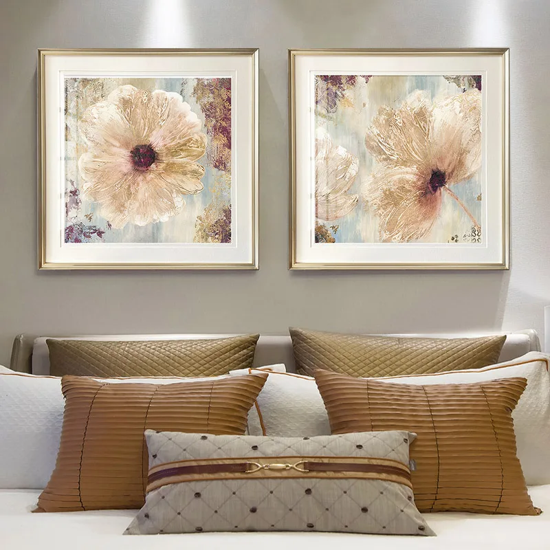 

American Modern Country Living Room Decoration Painting Simple Dining Wall Hanging Bedroom Bedside Flower Mural