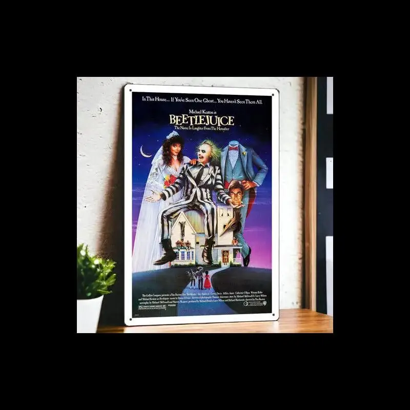Винтажный Металлический Плакат Beetlejuice Настенный Декор Для Домашнего Офиса Бара