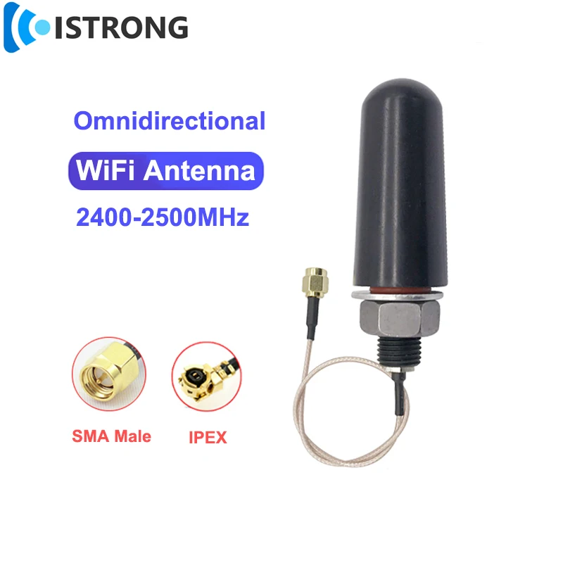 

Omnidirectional Wifi Antenna 8dbi Outdoor Long Range Booster 2.4GHz Mini Waterproof Cabinet Antenna IPEX1 SMA Male RG178 20cm