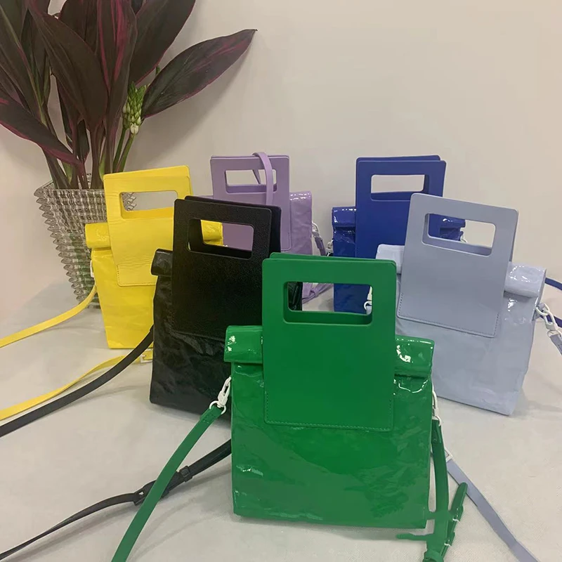 

Summer Ladies Kraft Paper Women Crossbody Bag Pleated Solid Color Small Cute Crossbody Bag Clutch Purse Ladies Hand Bags