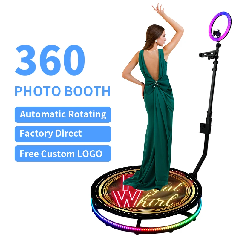 

360 Photo Booth Automatic Manual Spin Video Camera 360 Photobooth Machine with Free Custom Logo for Wedding Parties Events