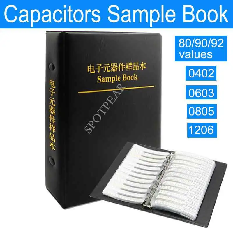 

Capacitors Sample Book 0402 0603 0805 1206 Chip Assortment Pack 80/90/92values 50pcs