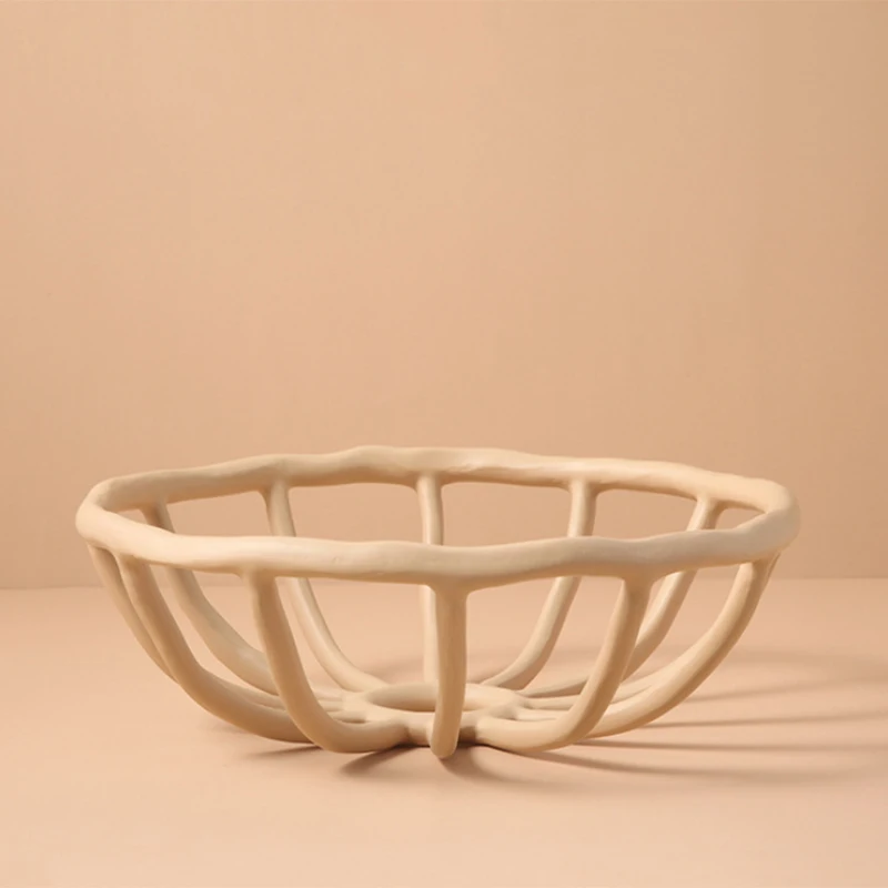 Поднос для фруктов из каучука в скандинавском стиле